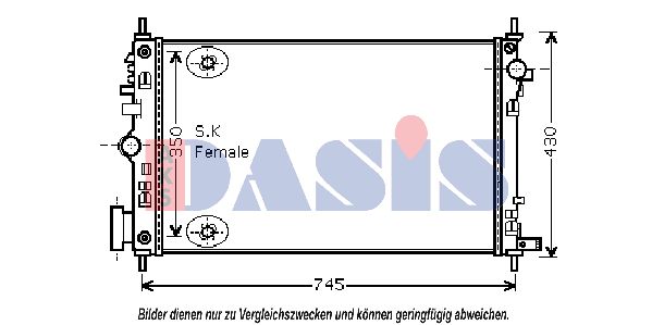 AKS DASIS Radiaator,mootorijahutus 150097N